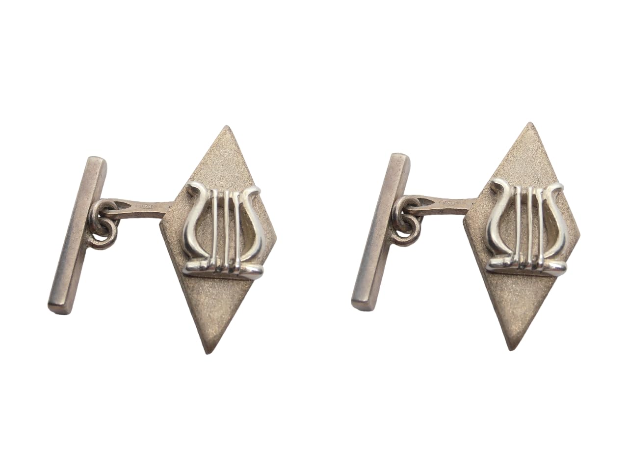 Cetra : Gemelli in Argento 925 - Lira - Musicista - Musica - Strumento Musicale
