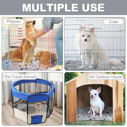 Namalu 4 Selbstwärmende Katzendecken Hundedecke mit Stern Muster Warme Weiche Decke für Haustier Waschbares Hundebett rutschfeste Decke für Outdoor Indoor (Rechteck, 45 x 60 cm)