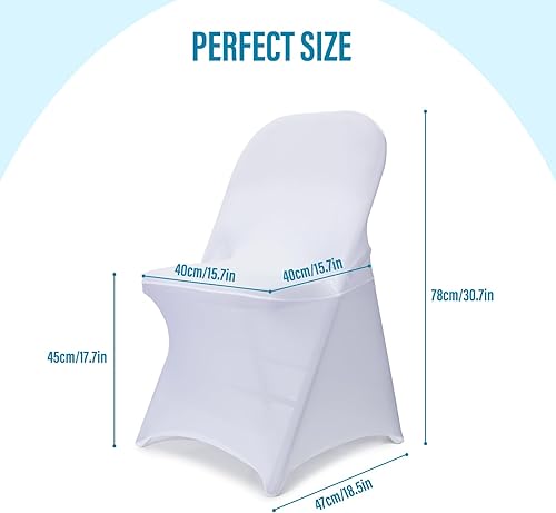 Miniatura 3 de 30 fundas para sillas plegables de elastano, protector elástico mejorado para sillas para bodas, vacaciones, banquetes, fiestas, celebraciones