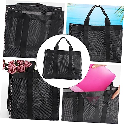 MERRYHAPY Cute Beach Bag Modern Shower Storage Bag Large Mesh Beach Mesh Storage Portable Daily Necessities2
