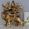Aakrati Brass Sculptures and Statues Durga Idol Religious Hindu Home Decor 3 Inches