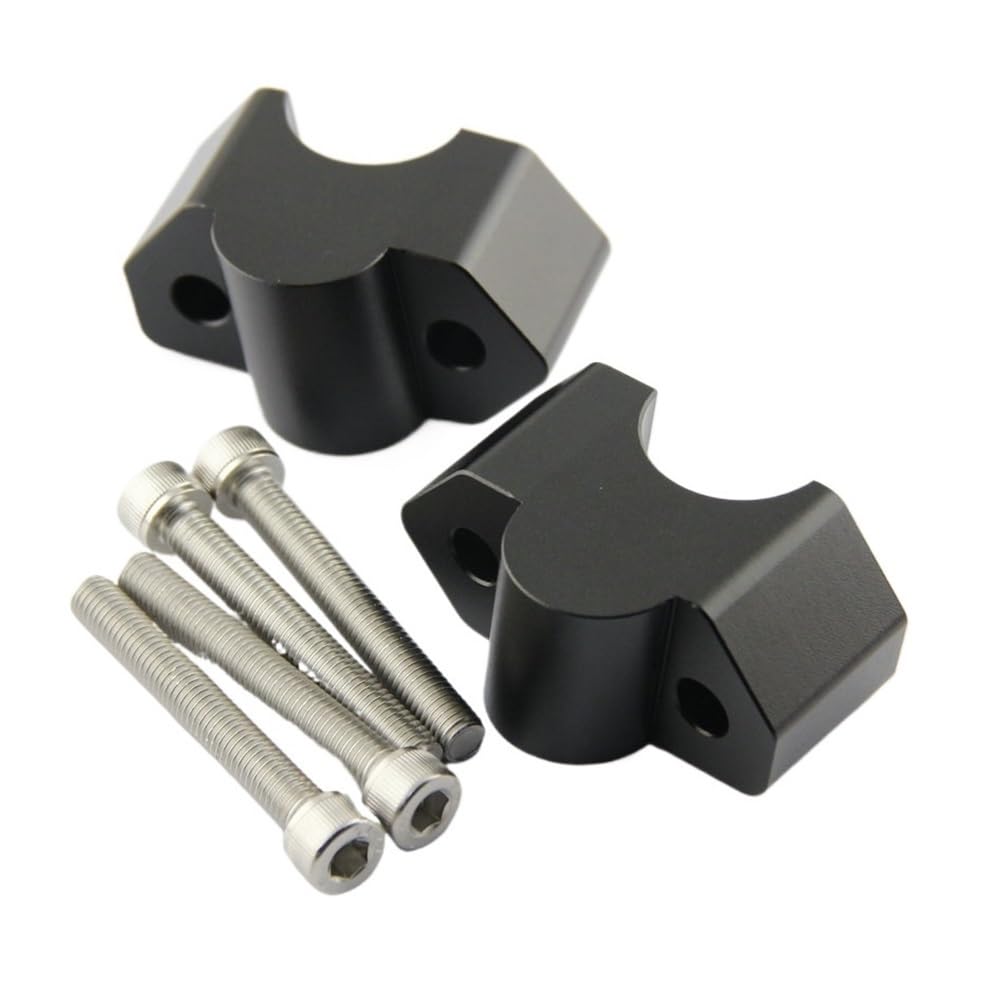 Motorrad Riser Mount Klemmen Schwarzer Motorradlenker, Rückwärtsschaltzubehör Für 650MT. Anwendungen: Motorrad-Lenker-Riser-Klemmenkomponente