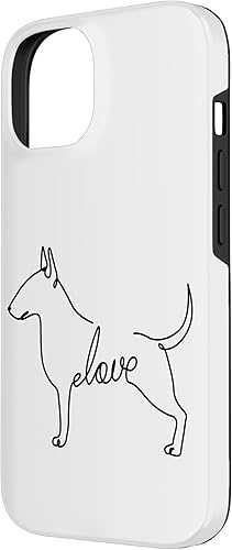 Miniatura 2 de Funda de boceto para iPhone 14 Bull Terrier Love Bully Dog Love de una sola línea