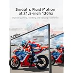 Portable Monitor 21.5 inch 120hz for Laptop, FHD 1080P Portable Gaming Monitor w/VESA Kickstand HDR Speakers USB C Mini HDMI for Phones PC Gaming Devices, Travel Second Screen for Business - Image 3