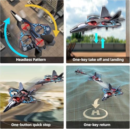 Image of S1 RC Fighter Jet Drone, Black /Blue