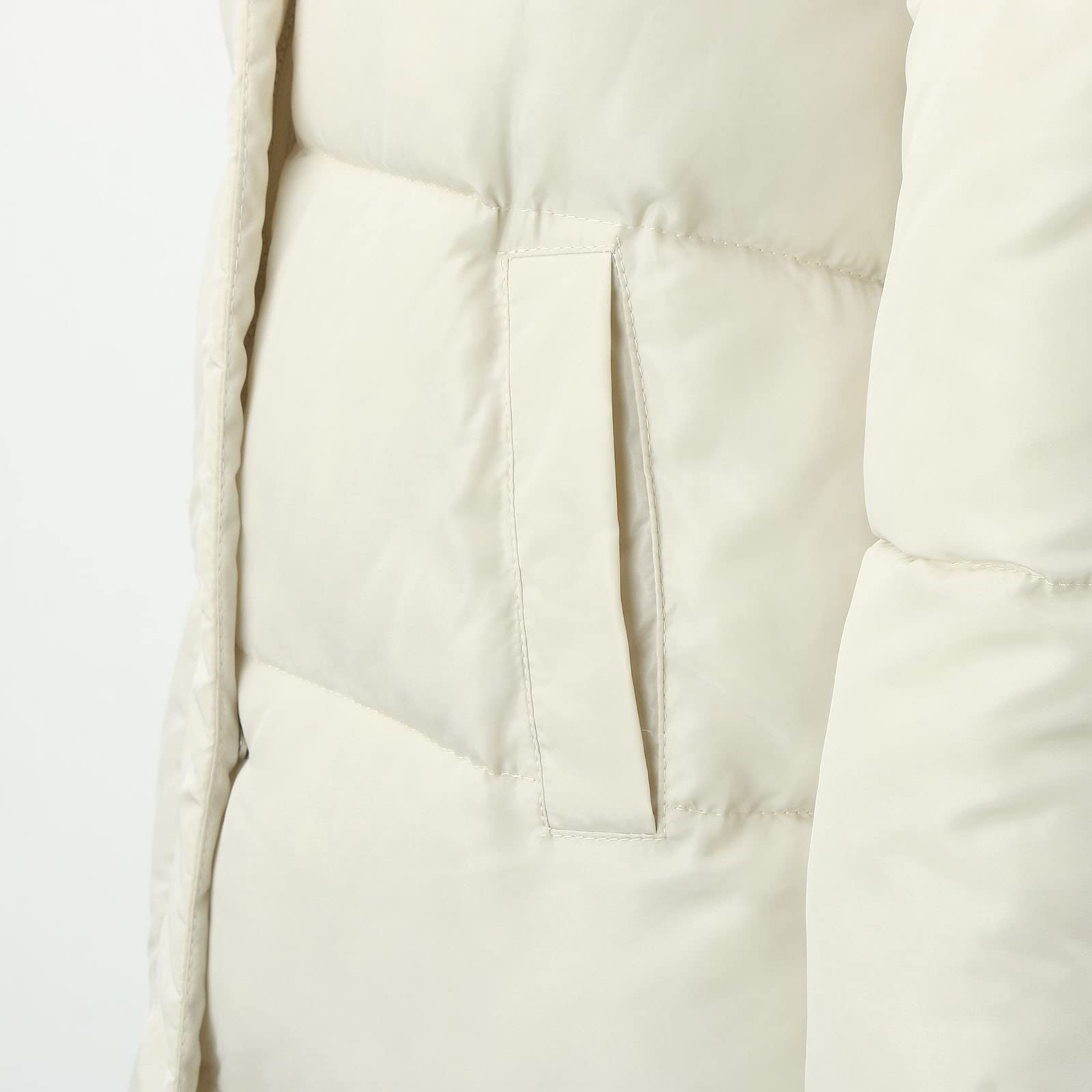 Chaqueta acolchada ligera para mujer con capucha, chaqueta de plumas para mujer, cómoda chaqueta de invierno, abrigo largo de plumón con cremallera, abrigo de invierno con bolsillos, chaqueta