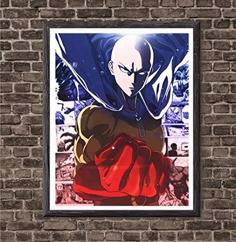 Japanese Manga Anime Saitama One Punch Superhero Canvas Art Print for Wall Decoration,8 x 10 Inches,No Frame
