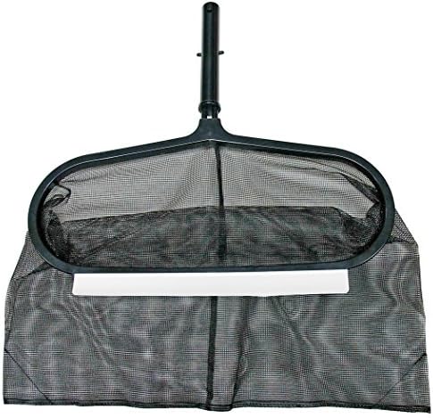 Poolmaster 21182 Premier Collection Solid-Core Aluminum Swimming Pool Leaf Rake with Durable Fine-Mesh Net, Medium, Silver