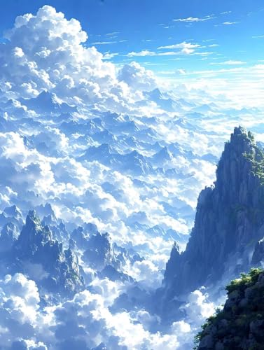 Diamond Painting Mer de nuages : Sublimez votre Salon avec une Toile 70x100cm