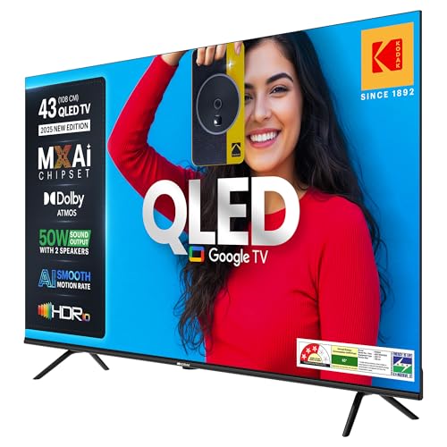 Kodak 108 cm (43 inches) Matrix Series UHD 4K QLED Google TV 43ST5005 8 51N0KOY2YlL