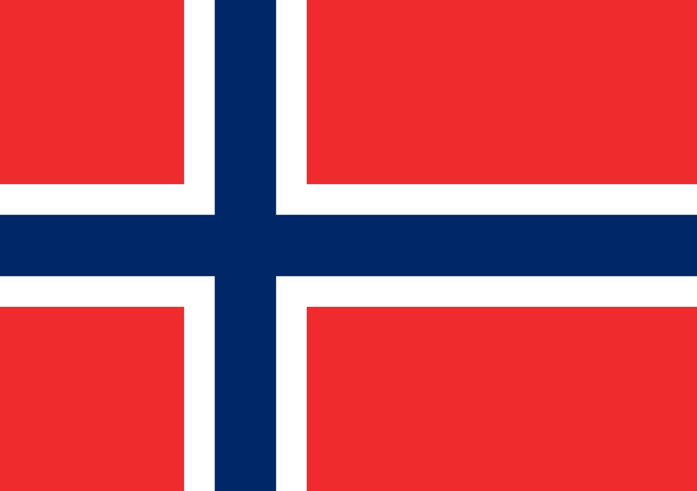 Drapeau Norvège horizontal de 0.7m² pour décoration de jardin