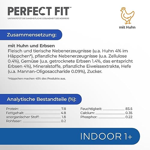 PERFECT FIT™ Katze Portionsbeutel Indoor mit Huhn 12 x 85g