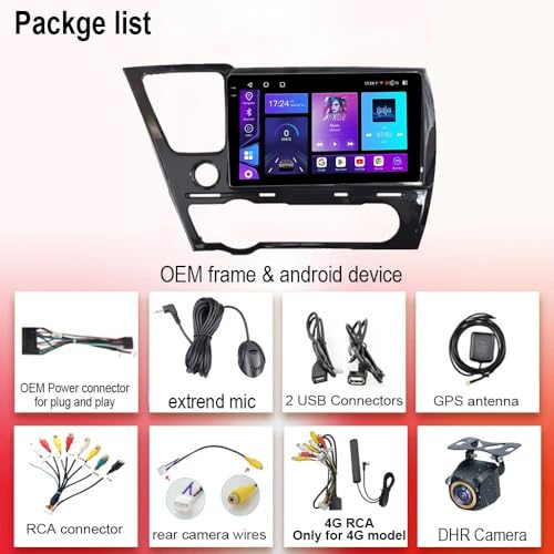Radio de coche 2 DIN con cámara trasera HD y Mirror Link para Tracker 3 7