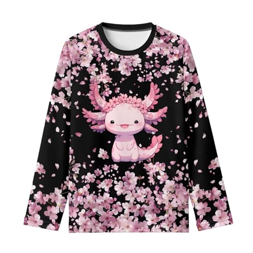 Boys Girls Long Sleeve Shirt Kids Comfy Soft Crewneck T-Shirt Breathable Tops Casual Lounge Wear Outdoor Clothes - Main Image