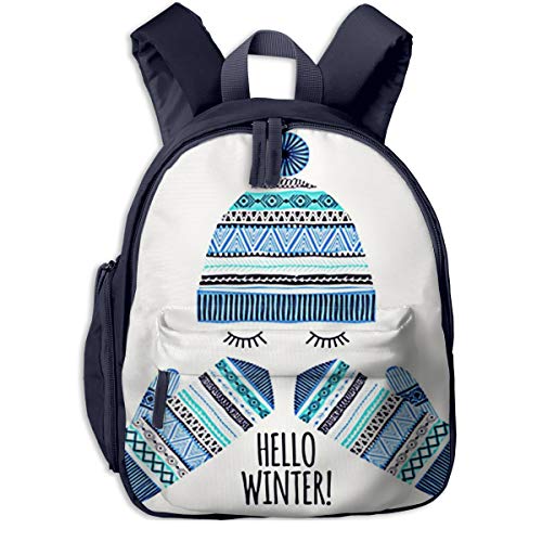 Preisvergleich Produktbild Kinderrucksack Kleinkind Jungen Mädchen Kindergartentasche Hut Hallo Winter frei Backpack Schultasche Rucksack