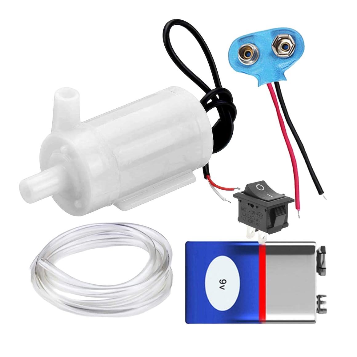 Mini DC Submersible Water Pump Kit – Waterproof Motor Pump (3V–9V) with 9V Battery, On/Off Switch & Pipe – Complete DIY Water Flow Science Project Kit for Students & Hobbyists-image-25