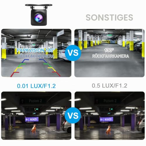 PARKVISION Rückfahrkamera 180° 12V IP68, für PKW Wohnmobil