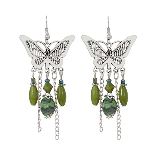 Oxidised Silver Bohemian Traditional Earrings