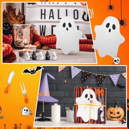 Set Tabla de Cortar Mini Fantasma de Bambú Halloween miniatura 6