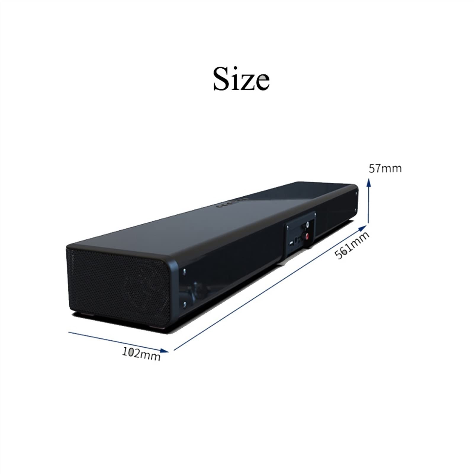 altavoz bluetooth Altavoz compatible con Bluetooth de la columna de Wireles televisor Barra de sonido de cine en casa Tf Reloj Rca Pantalla de visualización de carga inalámbrica altavoces pc