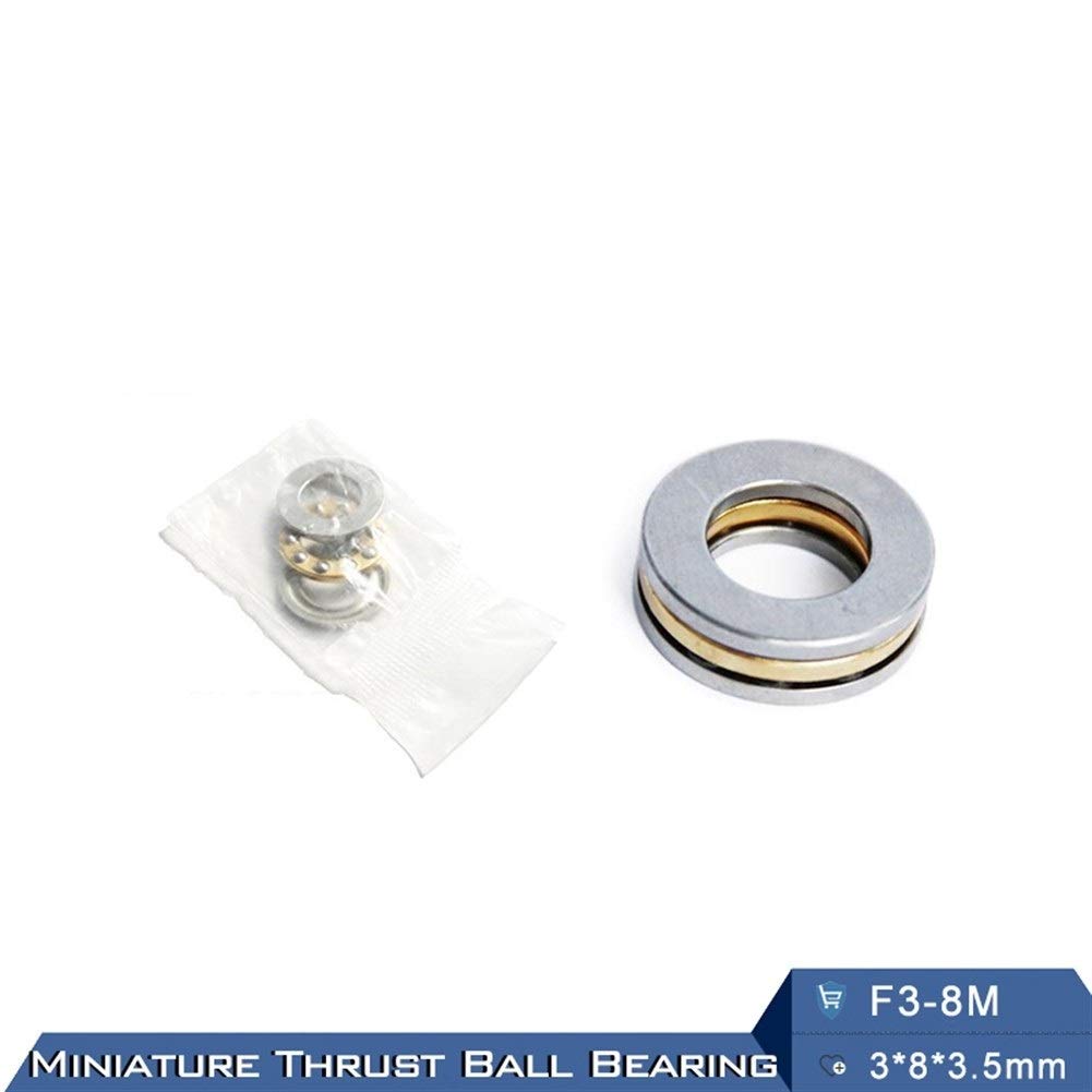 F3-8M Bearing 3x8x3.5 mm ABEC-1 Miniature F3 8 M Thrust Axial Ball Bearings with Grooved Raceway F3 8M