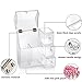 HBlife Makeup Brush Holder, Acrylic Makeup Organizer with 2 Brush Holders and 3 Drawers Dustproof Box, Free Pink Pearl Included