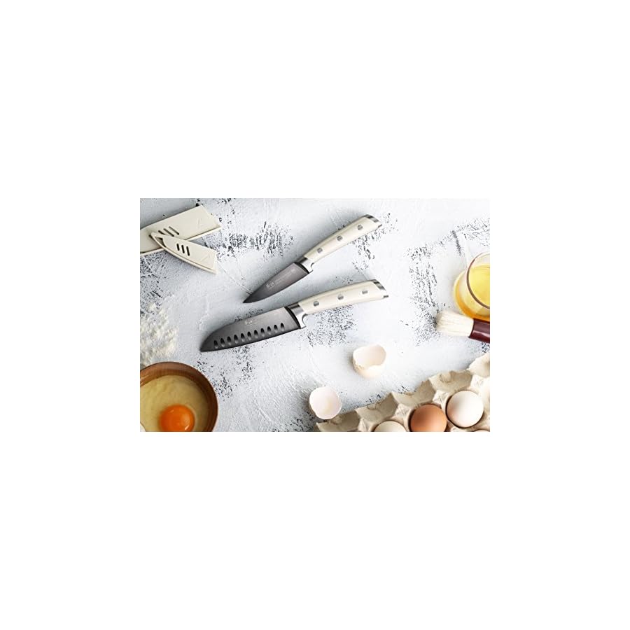 Cangshan-S-Series-1022100-German-Steel-Forged-2-Piece-Titanium-Coated-Santoku-Starter-Knife-Set-with-Sheaths-Vanilla-White Cangshan S+ Series 1022100 German Steel Forged 2-Piece Titanium Coated Santoku Starter Knife Set with Sheaths, Vanilla White