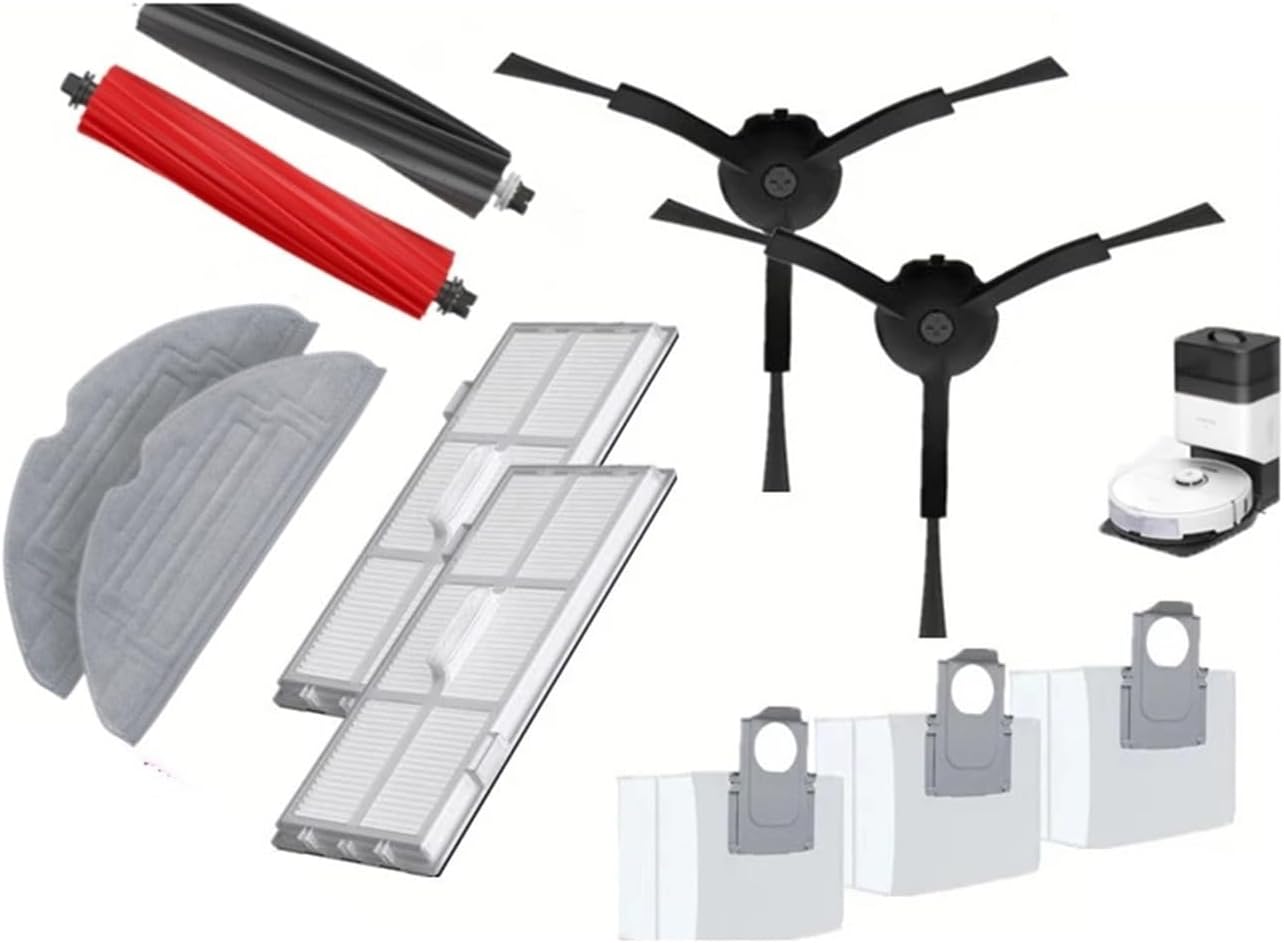 Super Accessories Side Brush Filter Mop Dust Bag, Vacuum Cleaner Spare Parts. Compatible with Roborock S8/S8+ (Color : S8 Cleaner Brush)