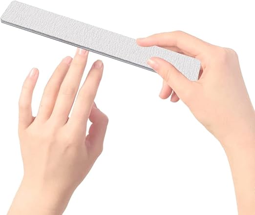 Jumbo Nail File 50 PCS Professional Double Sided 100/180 Grit Nail Files Emery Board Zebra Manicure Pedicure Tool and Nail Buffering Files