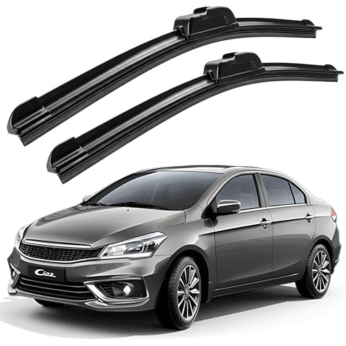 Image of Eltron Turbo Windshield Wiper Blades Compatible with CIAZ Pair (D-24, P-16) Superior All-Weather Rubber, Aerodynamic Design, Quick Install with 1 year warranty