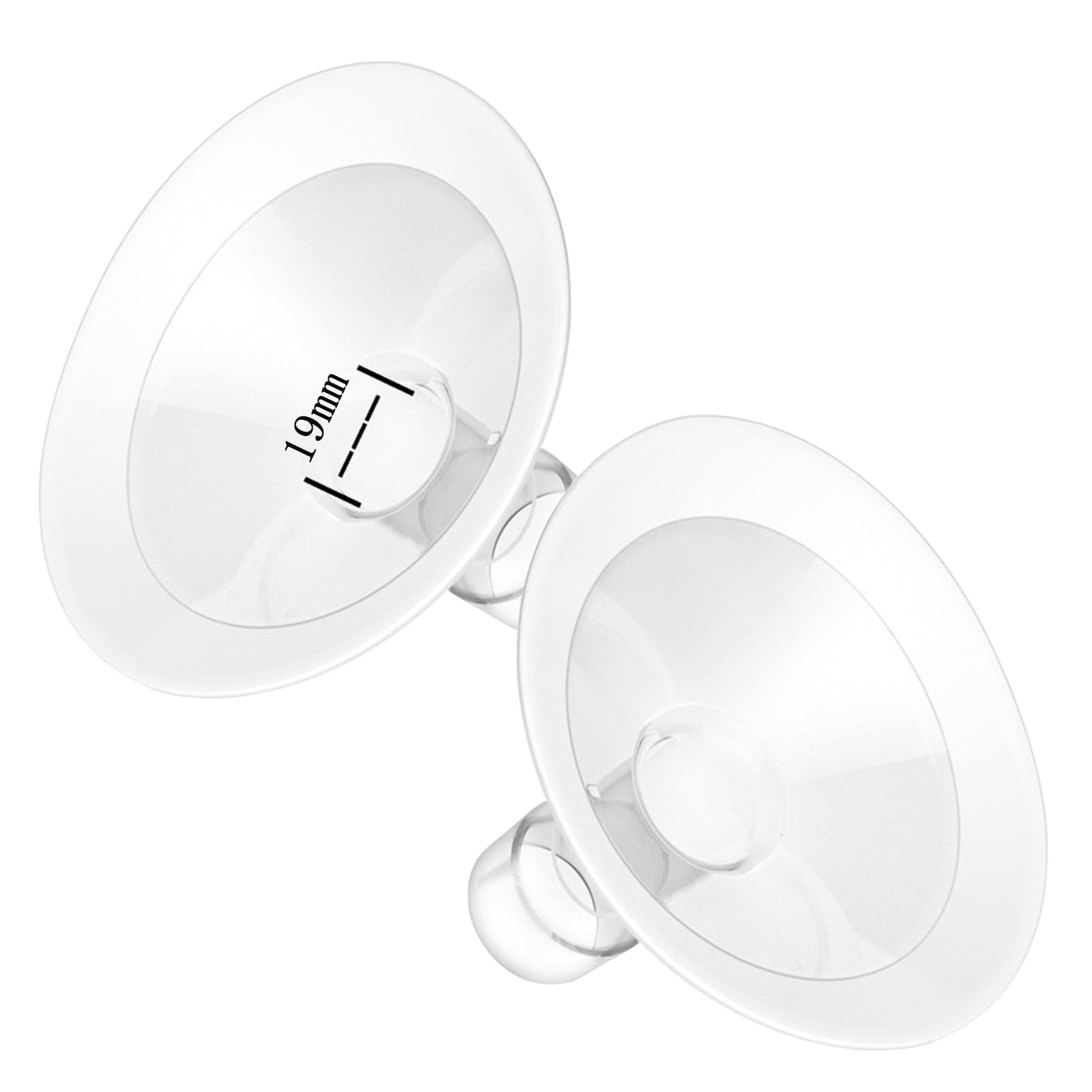 Photo 1 of 19mm Oval Pump Flanges Compatible with Medela Breast Pump, Replacement Parts Compatible with Pump in Style, Symphony, Swing Maxi Harmony and Personalfit Flex