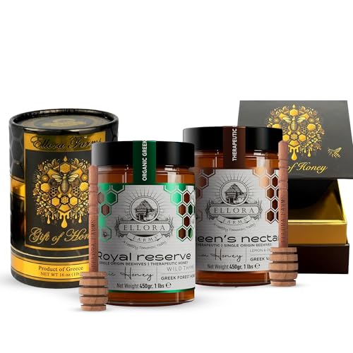 Ellora Farms Miel Orgánica Griega Pack Regalo 2 x 450g miniatura 1