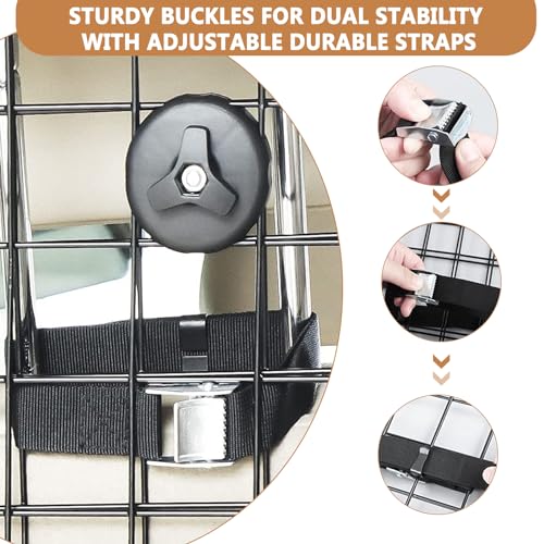 MOLPHIT Barreira de carro dobrável de aço, resistente à ferrugem, serve para SUVs, carros e caminhõe