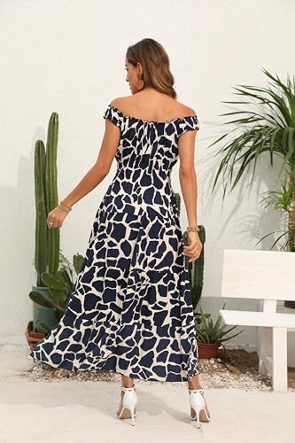 Image of OSTOO Women's 2026 Summer Boho Floral Print Tiered Casual Flowy Long Maxi Dress