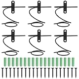 Haudang Packung mit 6 An der Wand Montierten Wein Regalen - Rot Wein Flaschen Display Halter mit Schrauben, Metall Wein Regal Organizer