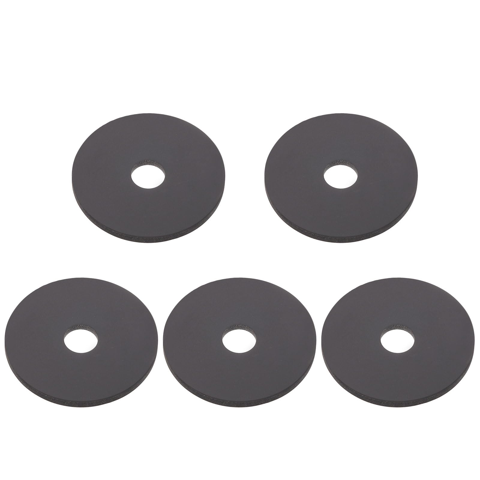 DEFANEX 5Pcs Silicone Flat Washer (ID M8mm OD 35mm Thick 2mm) - Soft & Flexible O Sealing Ring Fastener Sealing Spacer Gasket Accessories for Shower Head Water Hose Valve Pump, Black
