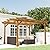 Outsunny 10' x 12' Outdoor Pergola, Wood Gazebo Grape Trellis with Arched Roof, Stable Structure and Concrete Anchors for Climbing Plant Support, Garden, Patio, Backyard, Deck, Dark Brown