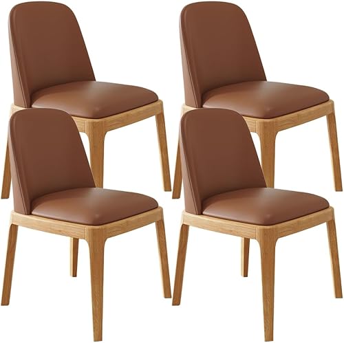 Miniatura 25 de YVYKFZD Juego de 2/4 sillas de comedor, sillas de comedor de madera, sillas de cocina tapizadas, silla de sala de estar sin brazos con respaldo