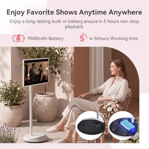 Image of KTC 32 inch 4K Smart Portable Monitor MEGAPAD, Google EDLA Certified, UHD Touchscreen on Wheels, Speaker & Camera, 16G+256G Storage, Built-in Battery, Full Swivel Rotation, Remote Control, A32Q7 MAX