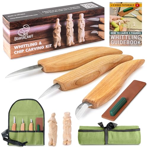 BeaverCraft Wood Carving Knife Kit S15 Whittling Kit for Beginners, Kids -…