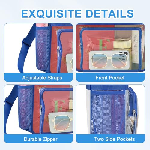 Image of Busiuw Clear Bag for Stadium Events, Stadium Approved 12x12x6 Clear Tote Bag for Sport Fan, Work Concert Travel