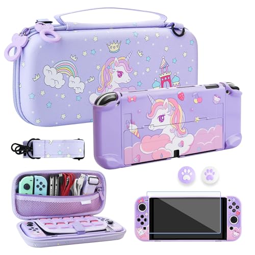 Etui Nintendo Switch OLED licorne pour voyager leger et proteger la console en vacances