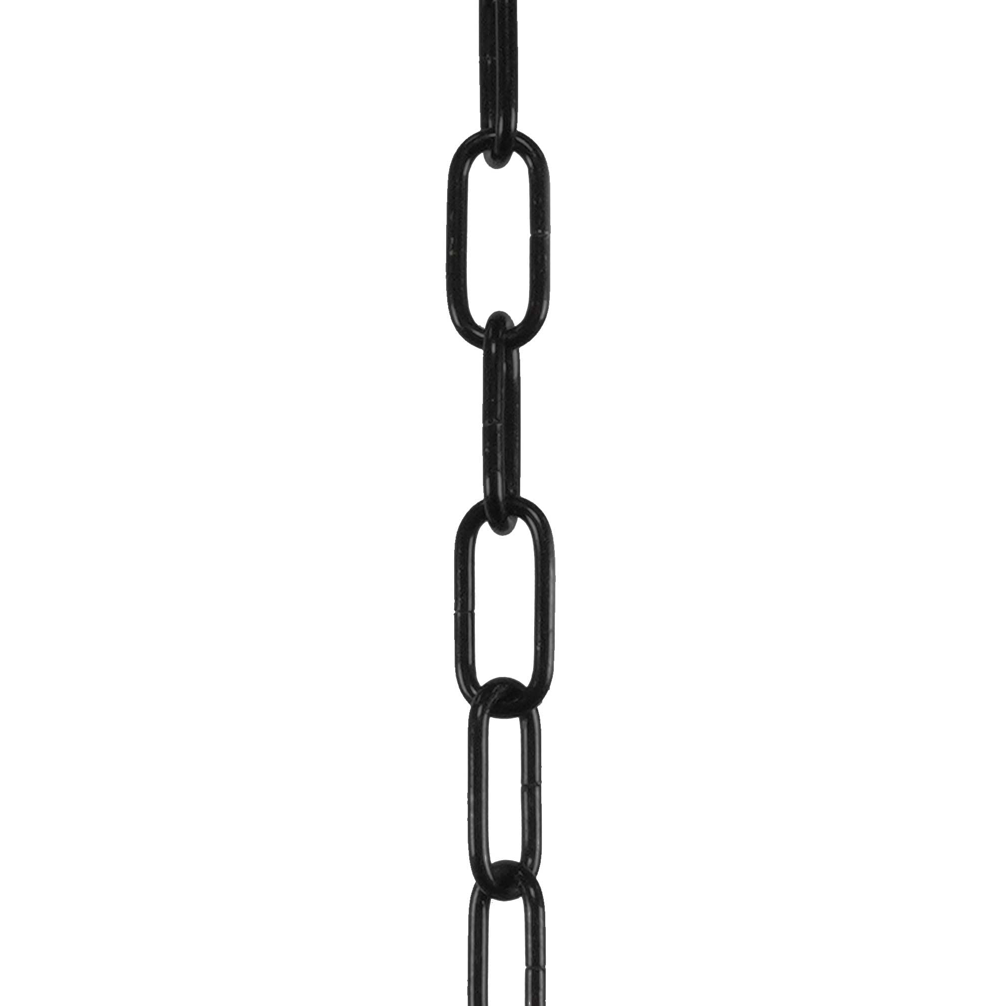 Elektek Jet Black Open Link Chain For Chandelier And Lighting Small 20Mm X 10Mm 2M Pack