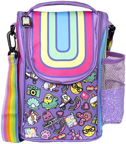 Fringoo - Large Capacity Kids Strap Lunch Bag | Small Cool Bag Kids Lunchbox | Perfect As School Lunch Bag for Girls - Rainbow Lunch