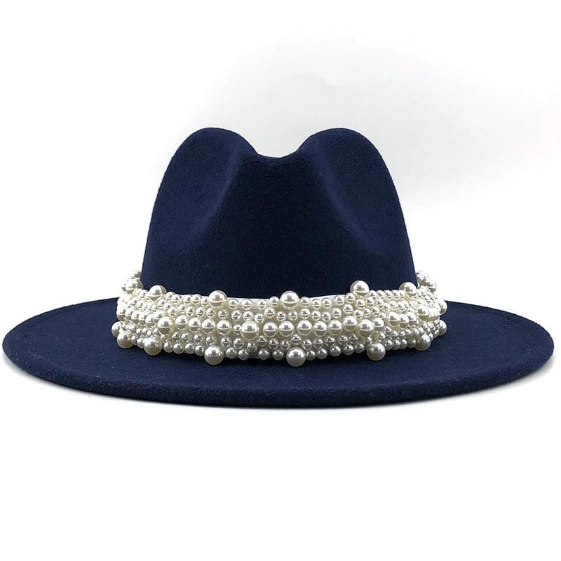 Chapeau jazz pour femme élégant grand bord et chapeau en laine hiver