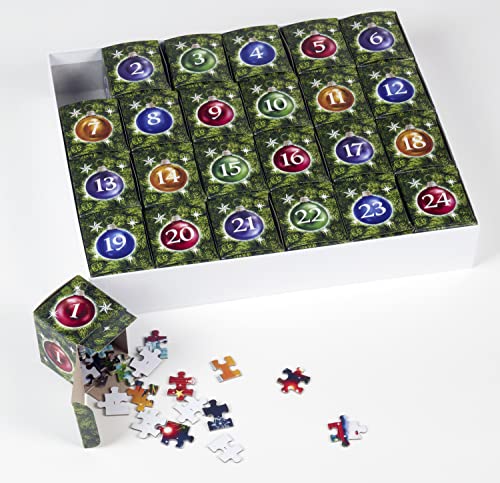 Christmas Cheer Jigsaw Puzzle Advent Calendar 1000 Pieces by Vermont Christmas Company - 24 Puzzle Sections to Complete - Count Down to Christmas Each Day in December