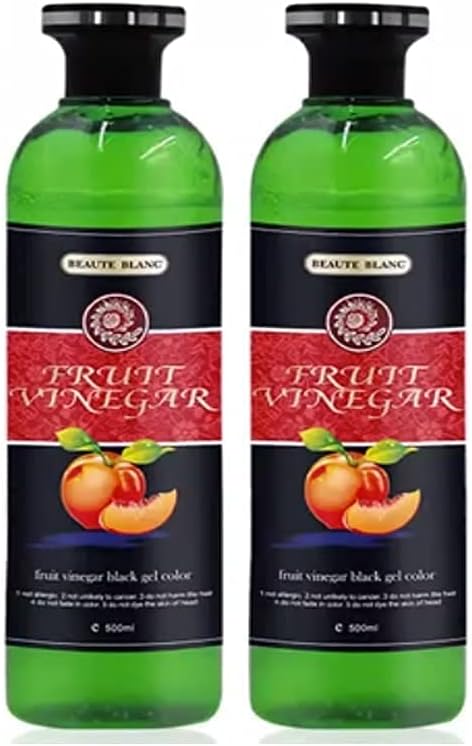 BEAUTE BLANC Fruit Vinegar Hair Dye for Men, Women, Natural Ammonia Free Color Dye (Black) 1000 ML