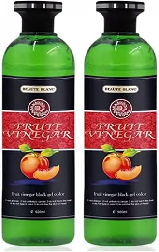 BEAUTE BLANC Fruit Vinegar Hair Dye for Men, Women, Natural Ammonia Free Color Dye (Black) 1000 ML