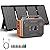 Portable Solar Generator, 300W Portable Power Station with Foldable 60W Solar Panel, 110V Pure Sine Wave, 280Wh Lithium Battery Pack with DC AC Outlet for Home Use RV Outdoor Camping Adventure