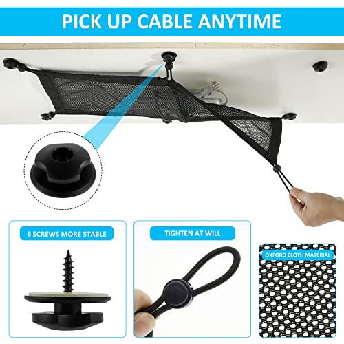 Cable de gestión de red flexible y duradera bajo escritorio, organizador ajustable de cables con 6 agujeros para oficina en casa y banco de trabajo miniatura 6